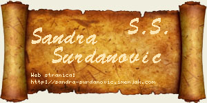 Sandra Surdanović vizit kartica